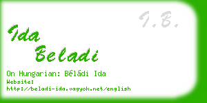 ida beladi business card